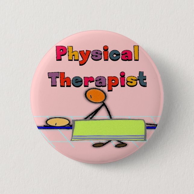 Badge Rond 5 Cm Cadeaux de physiothérapeute (Devant)