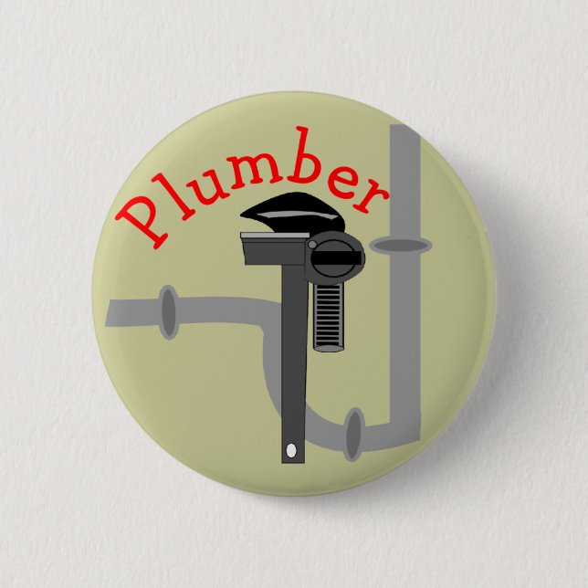 Badge Rond 5 Cm Cadeaux de plombiers (Devant)