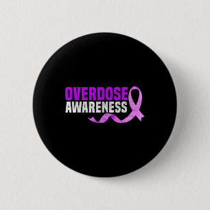 Badge Rond 5 Cm Cadeaux de sensibilisation aux surdoses violettes