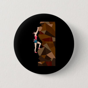 Badge Rond 5 Cm Cadeaux de tee-shirt vintage mignon d'escalade pou