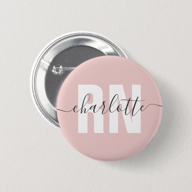 Badge Rond 5 Cm Cadeaux d'études d'infirmière autorisée (Devant & derrière)