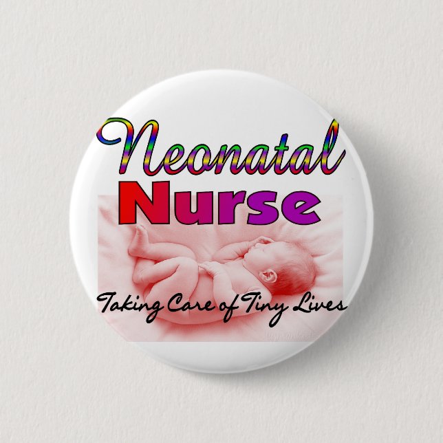 Badge Rond 5 Cm Cadeaux d'infirmière de Neonatal/NICU (Devant)