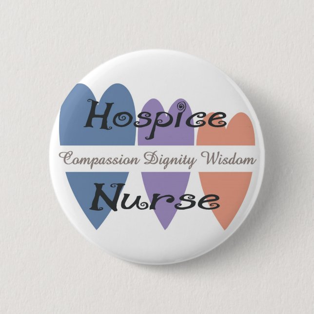 Badge Rond 5 Cm Cadeaux d'infirmière d'hospice (Devant)