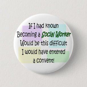 Badge Rond 5 Cm Cadeaux drôles d'assistant social