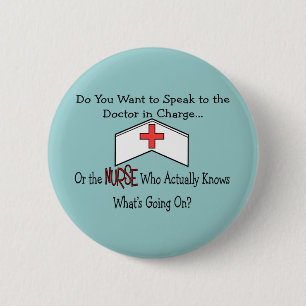 Badge Rond 5 Cm Cadeaux drôles d'infirmière