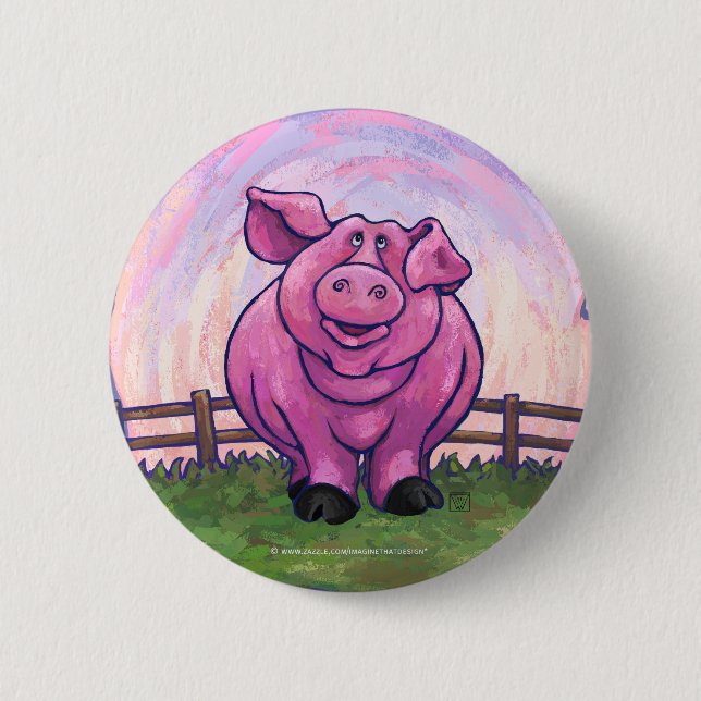 Badge Rond 5 Cm Cadeaux et accessoires de cochon (Devant)