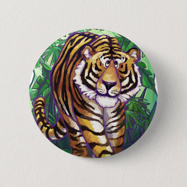 Badge Rond 5 Cm Cadeaux et accessoires de tigre (Devant)