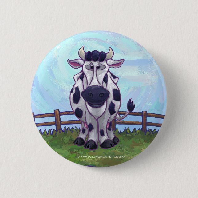 Badge Rond 5 Cm Cadeaux et accessoires de vache (Devant)