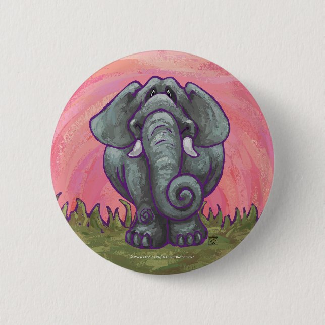 Badge Rond 5 Cm Cadeaux et accessoires éléphants (Devant)