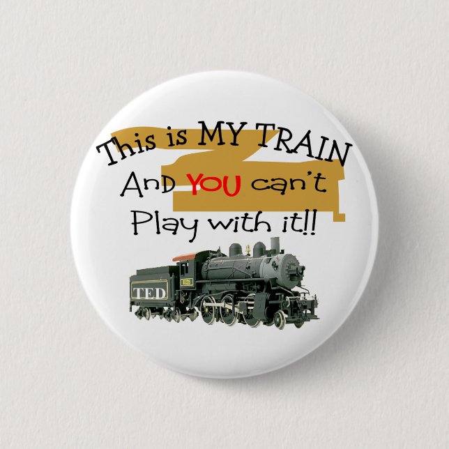 Badge Rond 5 Cm Cadeaux historiques de train--Énonciations hilares (Devant)