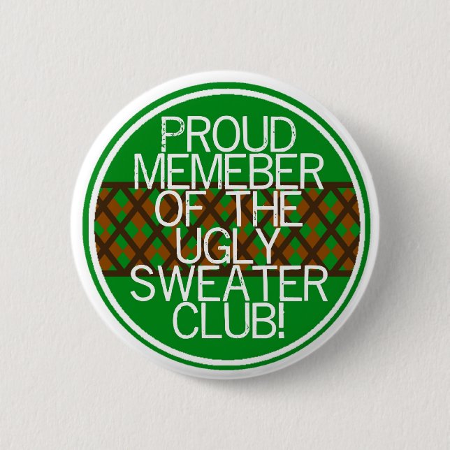 Badge Rond 5 Cm Cadeaux laids de chandail de Noël (Devant)
