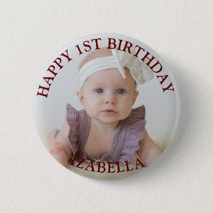 Badge Rond 5 Cm Cadeaux mignons Joyeux 1er anniversaire