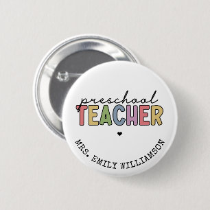 Badge Rond 5 Cm Cadeaux personnalisés de l'enseignant préscolaire