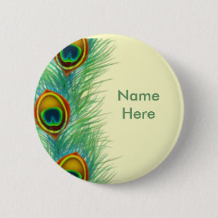 Badge Rond 5 Cm Cadeaux personnalisés par conception de paon