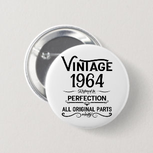 Badge Rond 5 Cm Cadeaux personnalisés soixante vintages 60e annive