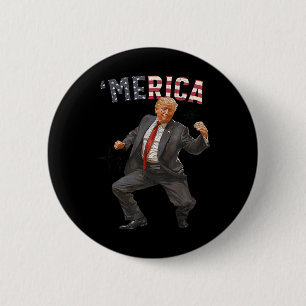 Badge Rond 5 Cm Cadeaux Trump Joyeux 4 Juillet Trump Drapeau Améri