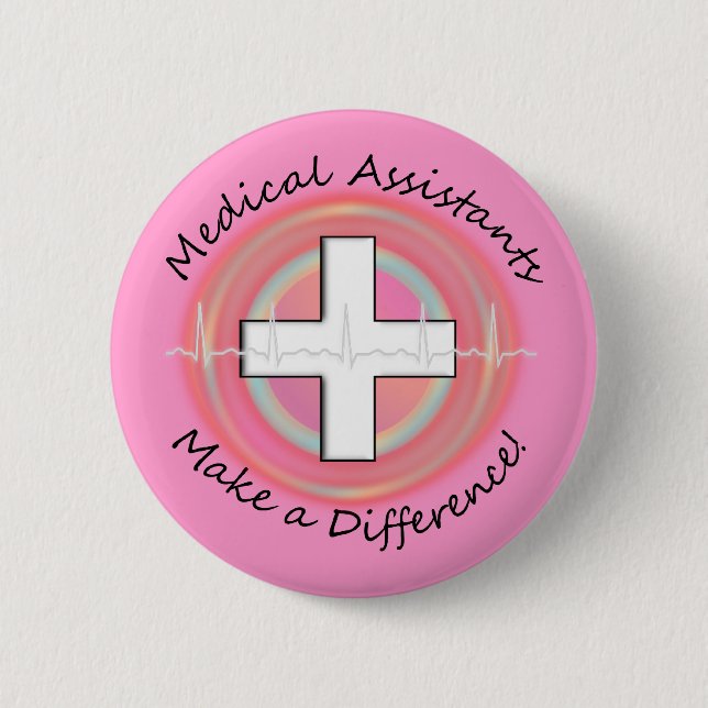Badge Rond 5 Cm Cadeaux uniques d'aide médical (Devant)