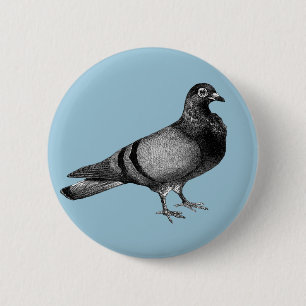 Badge Rond 5 Cm Cadeaux vintages de pigeon