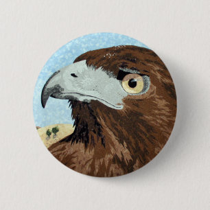 Badge Rond 5 Cm Cadir - faucon de Rouge-queue