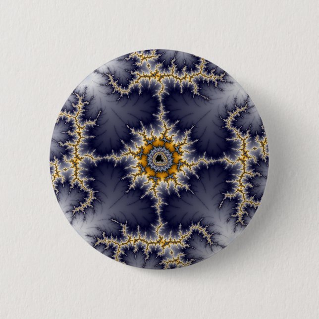 Badge Rond 5 Cm Cadre - Fractal (Devant)