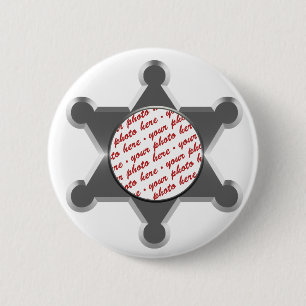 Badge Rond 5 Cm Cadre photo étoile minuscule du shérif