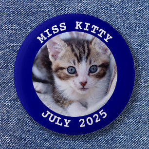 Badge Rond 5 Cm Cadre photo rond personnalisé Navy