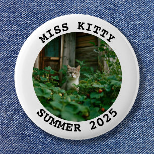 Badge Rond 5 Cm Cadre photo rond personnalisé noir et blanc