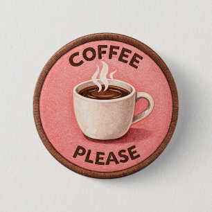 Badge Rond 5 Cm Café