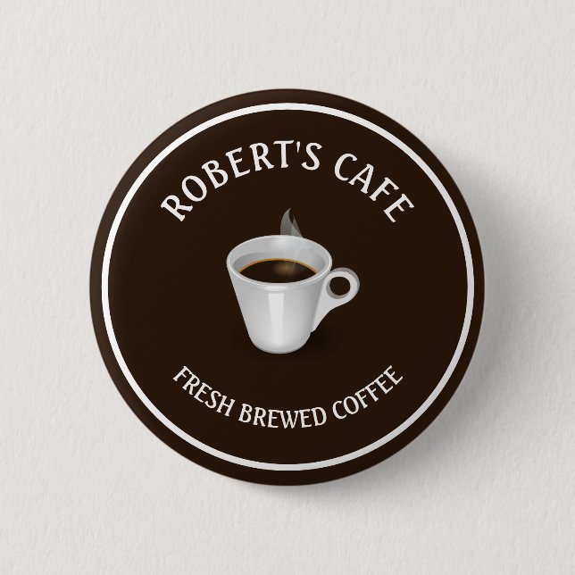 Badge Rond 5 Cm Café Barista Café sur mesure (Devant)