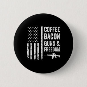 Badge Rond 5 Cm Café Bycon Armes Et Liberté - Bbq Grill Drôle Gu