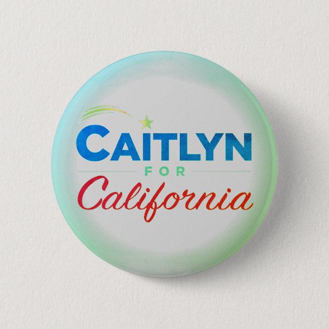 Badge Rond 5 Cm Caitlyn Jenner pour Governor Button (Devant)