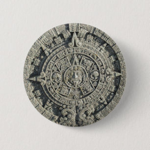 Badge Rond 5 Cm Calendrier aztèque