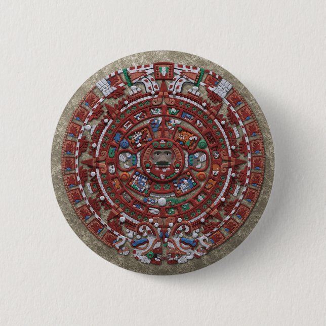 Badge Rond 5 Cm Calendrier maya (Devant)