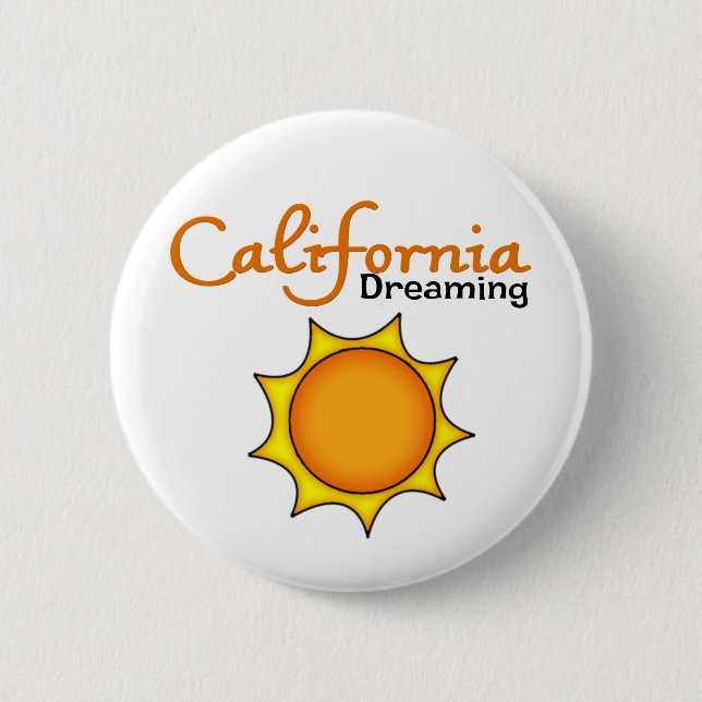 Badge Rond 5 Cm California Dreaming (Devant)