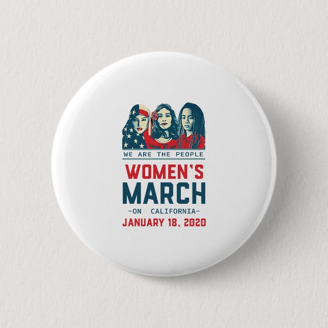 Badge Rond 5 Cm californie femmes mars 2020 (Devant)