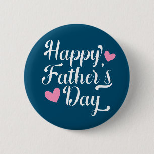 Badge Rond 5 Cm Calligraphie simple de Fête des pères heureuse   B
