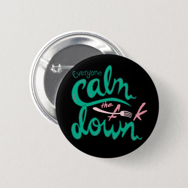 Badge Rond 5 Cm Calme (Devant & derrière)