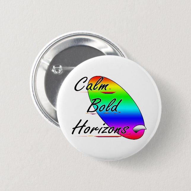 Badge Rond 5 Cm Calme et audacieux surf (Devant & derrière)
