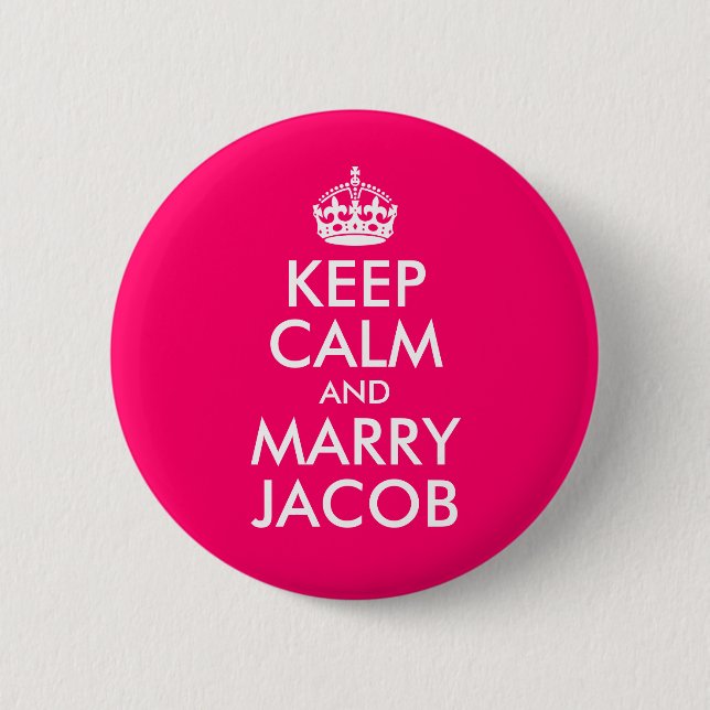 Badge Rond 5 Cm Calme et Marie Jacob (Devant)