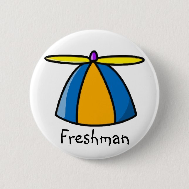 Badge Rond 5 Cm Calotte d'étudiants de première année (Devant)
