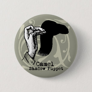 Badge Rond 5 Cm Camel Hand Puppet Shadow Games
