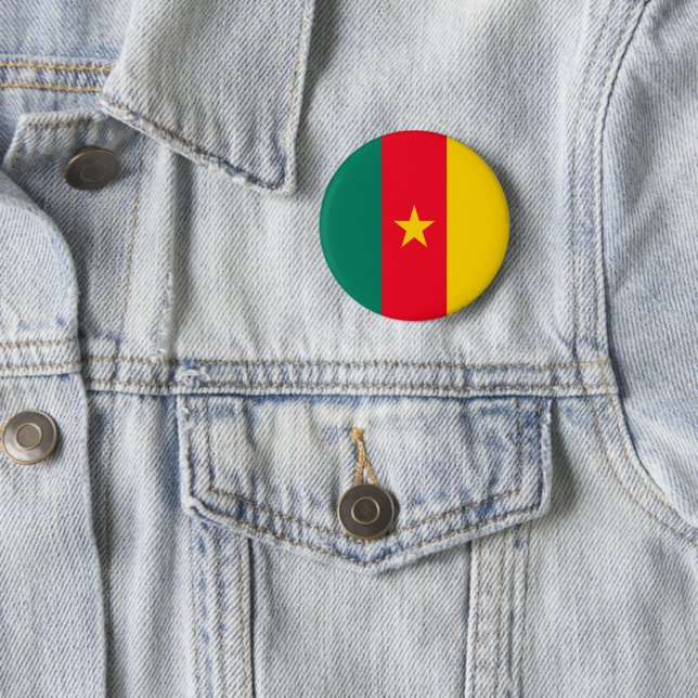 Badge Rond 5 Cm Cameroun (En situation)