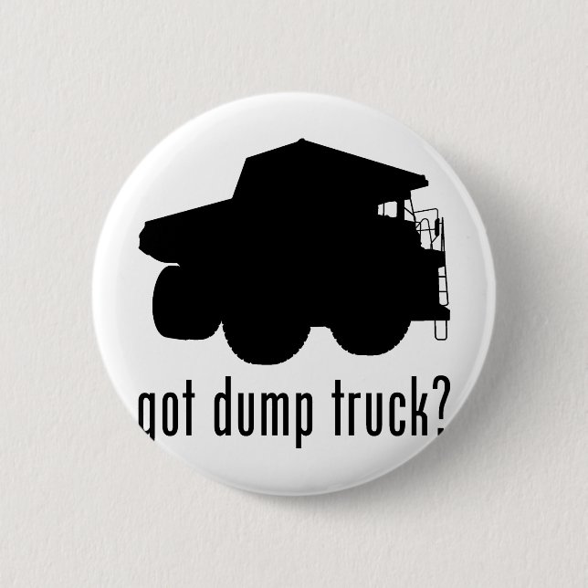 Badge Rond 5 Cm Camion à benne basculante (Devant)