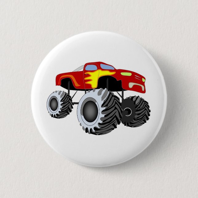 Badge Rond 5 Cm Camion de monstre (Devant)