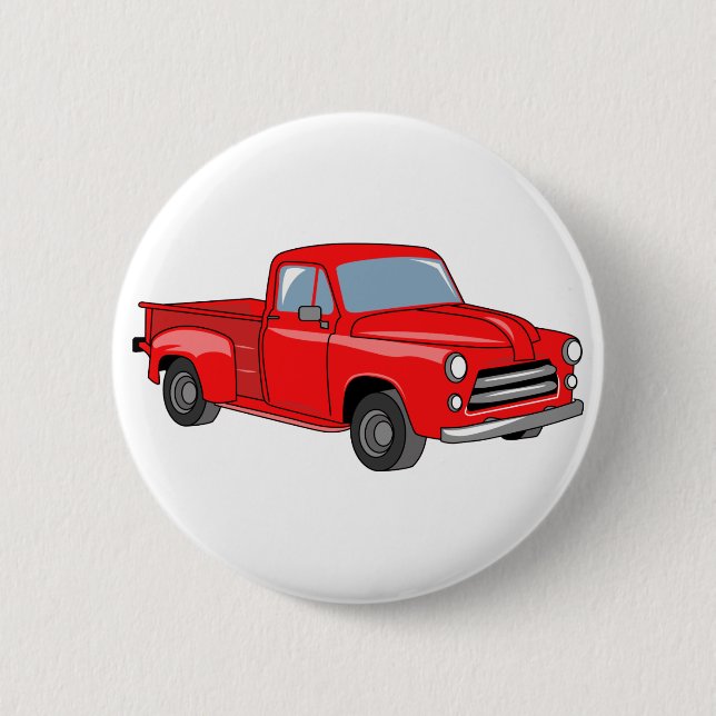 Badge Rond 5 Cm Camion de ramassage classique (Devant)