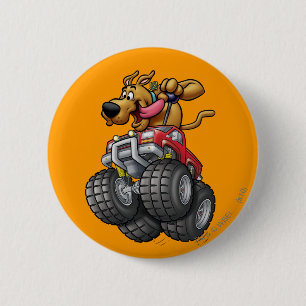 Badge Rond 5 Cm Camion Scooby Doo-Monster