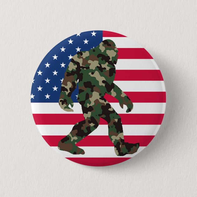 Badge Rond 5 Cm Camo Bigfoot Sasquatch (Devant)