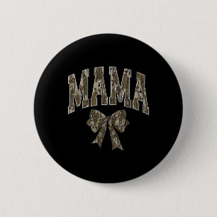 Badge Rond 5 Cm Camo Bow Coquette Mama Maman Dove Saison Chasse Hu