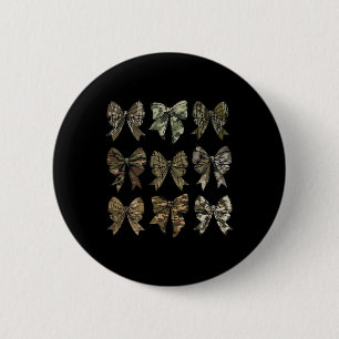 Badge Rond 5 Cm Camo Coquette Bow Chasse Au Canard Chasse Au Canar