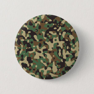 Badge Rond 5 Cm Camo forêt